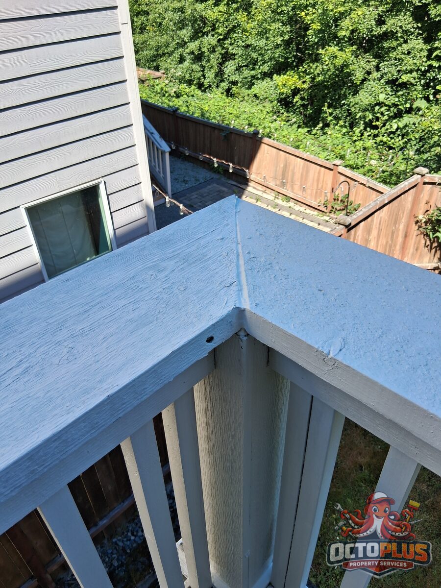 Railing cap repair — after