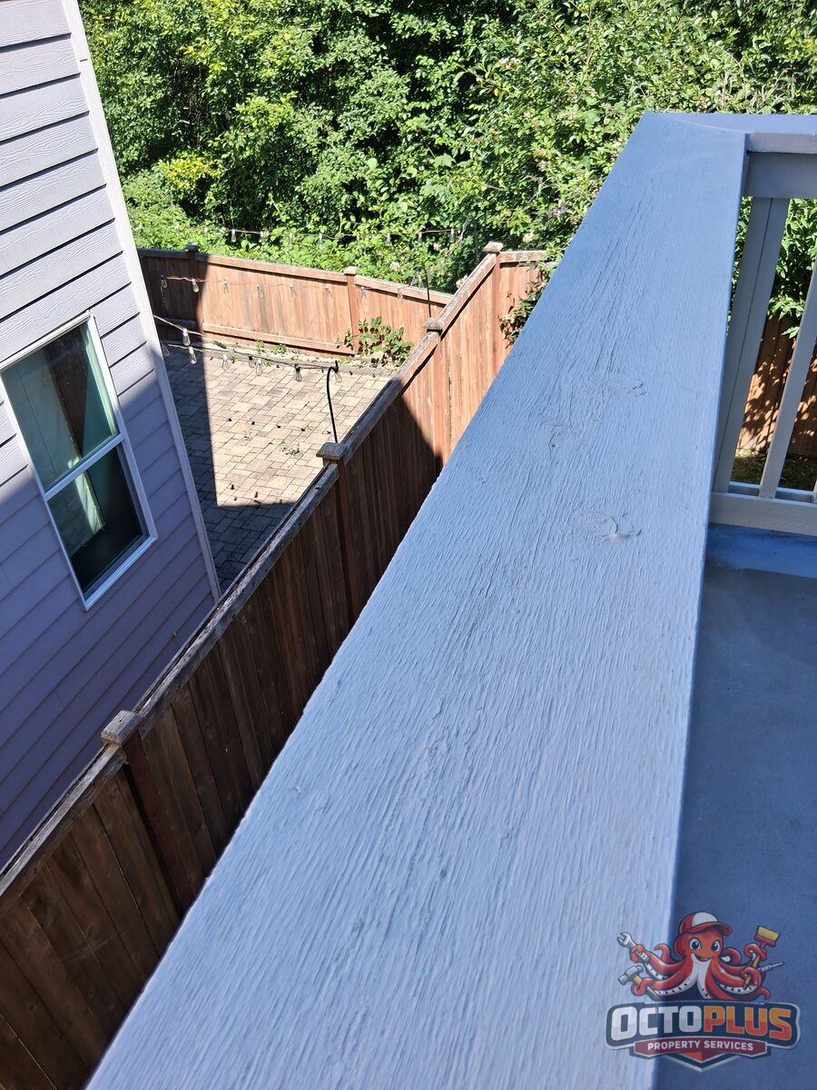 Rail cap restoration — after