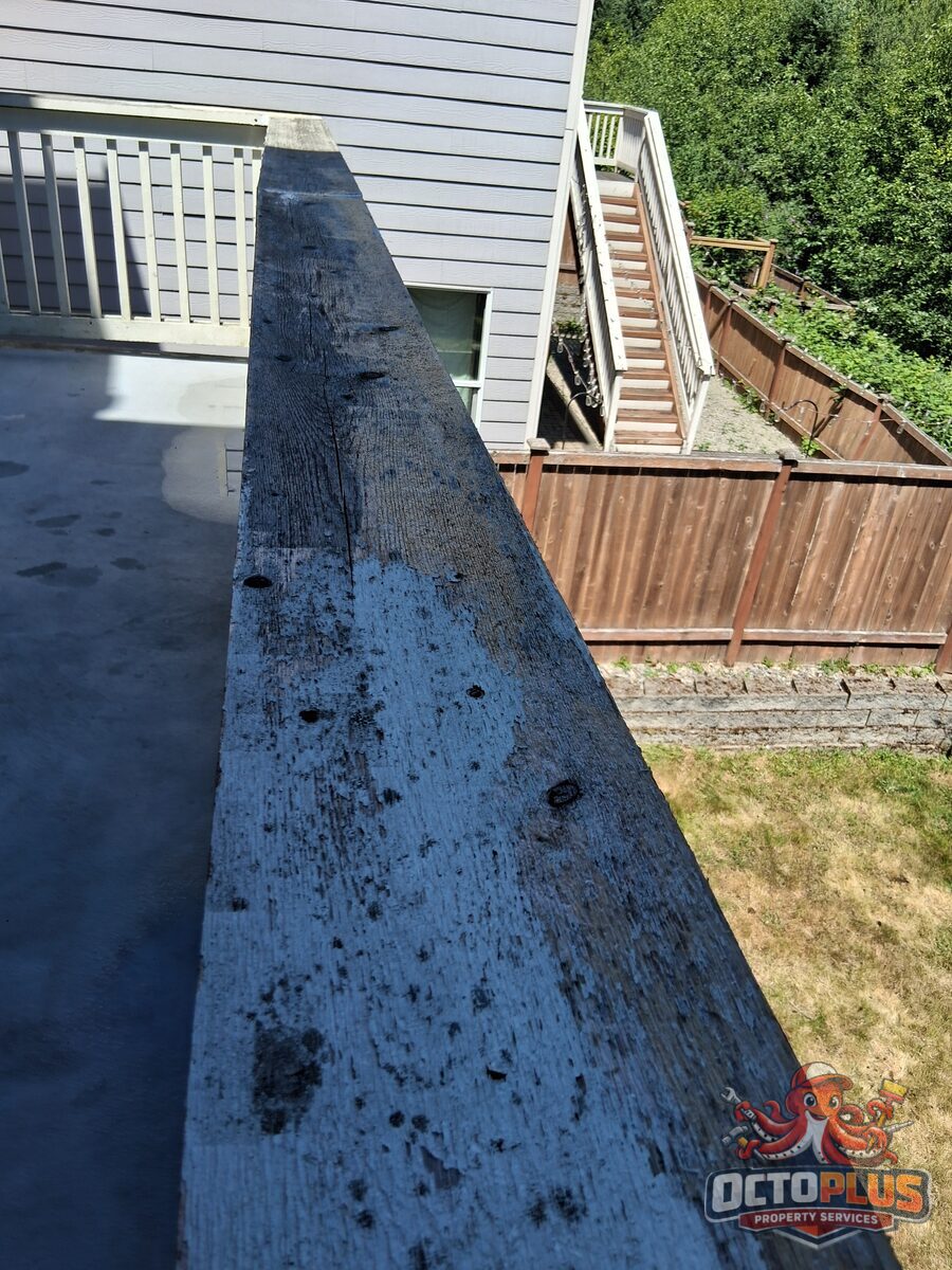 Rail cap restoration — before